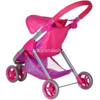 Коляска для куклы 60х39х62см сидячая, с корзинкой, металл JB0600152 от магазина "Карандаш"