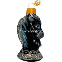 Ёлочное украшение "Шахматный конь 3" h-7см в подарочной упаковке ФУ-293/3 от магазина "Карандаш"