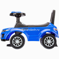 Каталка-автомобиль 62х42х27см черно-синяя, пластик (звук) IT107111 от магазина "Карандаш"
