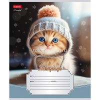 Тетрадь А5 12л линия "Уютные котики" на скобе 5 дизайнов 12Т5В2/086197 от магазина "Карандаш"