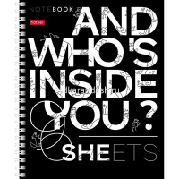 Тетрадь А5 96л клетка "In the dark" на спирали выборочный лак 4 дизайна 96Т5вмВ1гр/077330 от магазина "Карандаш"