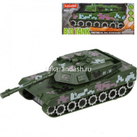 Танк на батарейках, пластик 16,5х7,5х6см (свет, звук) 1739731/HC019A от магазина "Карандаш"