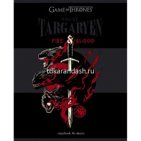 Тетрадь А5 96л клетка "Игра престолов" на скобе 5 дизайнов 96Т5В1/072765 от магазина "Карандаш"