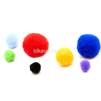 Набор помпоны пушистые, микс Y4324-16/Y4325-16 от магазина "Карандаш"