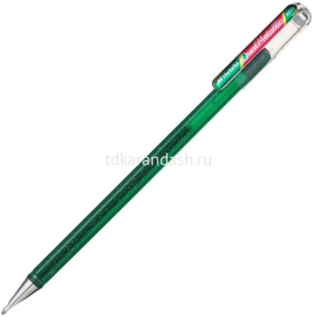 Ручка гелевая "Hybrid Dual Metallic" 1,0мм зеленый+красный металлик, чернила "хамелеон" K110-DBDX
