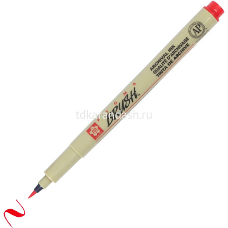 Ручка-кисть капиллярная "Pigma Brush" красная XSDK-BR#19