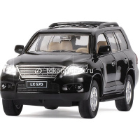 Машина "Lexus LX570" черная, инерционная, металл 17,5см (свет, звук, откр.двери) JB1251142 от магазина "Карандаш"