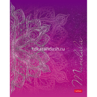 Тетрадь А5 48л клетка "Mandala" на скобе 3D фольга матовая ламинация 5 дизайнов 057359 от магазина "Карандаш"