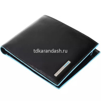 Кошелек "Blue Square" 12,5х9х2см 2 отделения, черный, натуральная кожа PU1239B2R/N от магазина "Карандаш"