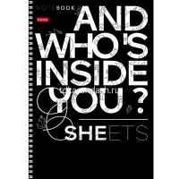 Тетрадь А4 96л клетка "In the dark" на гребне выборочный лак 4 дизайна 077328 от магазина "Карандаш"