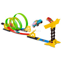 Игровой набор Handers "Автотрек: Тройное сальто" (светится, длин. трассы 300 см, 24 дет., светящ. ма от магазина "Карандаш"