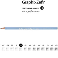 Карандаш чернографитный "Graphix Zefir" нежно-голубой НВ 21-0045/03 от магазина "Карандаш"
