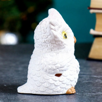 Сувенир "Застенчевый филин" белый 8х6х10,5см светодиодный, полистоун D096/715269 от магазина "Карандаш"