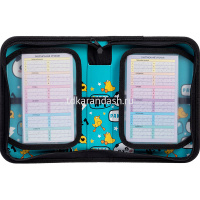 Пенал "Панда энерджи" 20х14х4см прямоугольный, одностворчатый, 2 откидные планки, ткань 089933 от магазина "Карандаш"