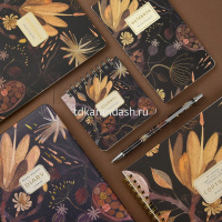 Записная книжка А6 30л "Ночные цветы" клетка, прошитый блок матовая ламинация Soft Touch 7-30-001/04 от магазина "Карандаш"