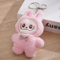 Брелок меховой Зубастик с бантиком 13х10см 6 цветов M-0007 от магазина "Карандаш"