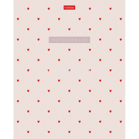 Тетрадь А5 48л клетка "LOVE IS..." на скобе тиснение 5 дизайнов 48Т5тВ1/093099 от магазина "Карандаш"