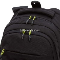 Рюкзак 32х47х17см 832гр, 2 отделения, 4 кармана, черный/салатовый RU-436-2/2 от магазина "Карандаш"
