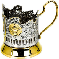 Подстаканник "Орден Победы" со стаканом, позолоченный, в подарочном футляре 740035 от магазина "Карандаш"