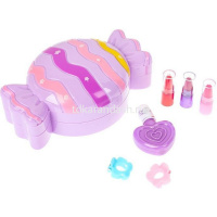 Косметика для девочек "Конфета" (тени для век, помада 3шт, лак для ногтей, 2 заколки) 10407D-UNI-ML от магазина "Карандаш"