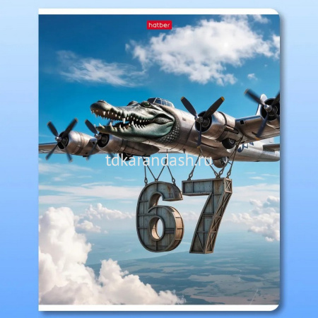 Тетрадь А5 48л клетка "67 (Сикс-Севен)" на скобе, мелованный картон, 5 дизайнов 096800 от магазина "Карандаш"