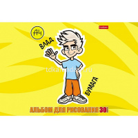 Альбом для рисования А4 30л "Влад А4" на скобе, 5 дизайнов 30А4В/077324 от магазина "Карандаш"