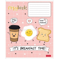 Тетрадь А5 24л клетка "Пришла еда" на скобе 5 дизайнов 24Т5В1/068344 от магазина "Карандаш"