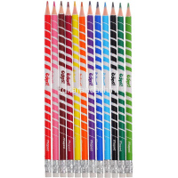 Карандаши 12 цветов "Color&apos;Peps Oops" трехгранные с ластиком пластиковые картон 832812 от магазина "Карандаш"