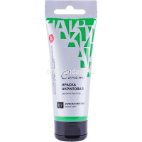 Краска акриловая 75мл зеленая светлая с европодвесом Сонет 28109717 от магазина "Карандаш"