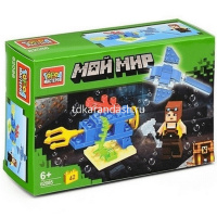 Конструктор "Мой мир" 42 детали 15х9х5см пластик (1 фигурка + скат) 62086-ZH от магазина "Карандаш"