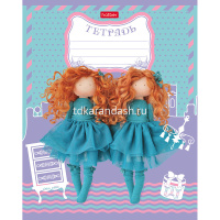 Тетрадь А5 18л клетка "Модные подружки" на скобе 5 дизайнов 18Т5В1/063812 от магазина "Карандаш"