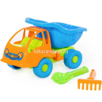 Набор д/песка №51 (самосвал "Муравей"+совок №2, грабельки №2) 28,5x15,0x17,5см 3133 от магазина "Карандаш"