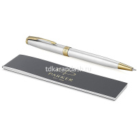 Ручка РШ "Parker Sonnet Stainless Steel JT" М черная в подар.уп. 1931507 от магазина "Карандаш"