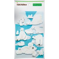 Наклейки объемные "Животные" 10 видов 2-141/06 от магазина "Карандаш"