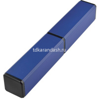 Футляр-туба для ручки прямоугольный, металл, синий 2-665/03 от магазина "Карандаш"