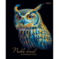 Тетрадь А5 48л клетка "Благородные птицы" на скобе 3D фольга матовая ламинация 5 дизайнов 085232 от магазина "Карандаш"