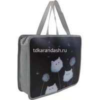 Папка с ручками 26х33х10см "First Котята одуванчики" пластик 0,48мм 260347 от магазина "Карандаш"
