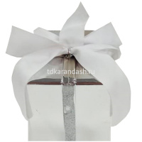 Ёлочное украшение "Подарок" 15*15см серебро, пластик Y311-12 от магазина "Карандаш"