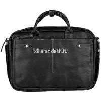 Сумка "Авангард" 40x29x11см, 1 отделение, 3 кармана, черная, экокожа 1130 от магазина "Карандаш"