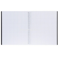 Тетрадь А5 80л клетка "Velvet. Черная" на спирали пластиковая обложка 081573 от магазина "Карандаш"