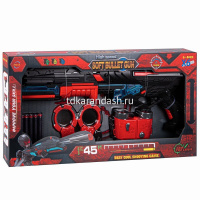 Набор оружия 53х27см 4 предмета пластик (пистолет, патроны 6шт, наручники, бинокль) JB0208895 от магазина "Карандаш"