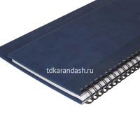 Планинг недатированный 298х140мм "Velvet" 128стр. синий, искусственная кожа XX21172069-031 от магазина "Карандаш"