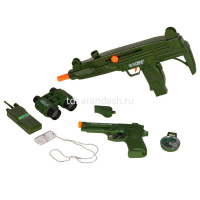 Набор оружия "Маленький воин. Полиция" зеленый 7 предметов 43х5х27см пластик JB0208548 от магазина "Карандаш"