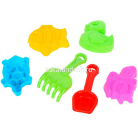 Набор д/песка №72 (лопатка, грабли, 4 формочки) 18х12х12см в сетке 7030 от магазина "Карандаш"