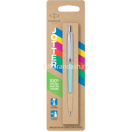 Ручка РШ "Parker Jotter Originals Mint 331C" М синяя в блистере 2123466 от магазина "Карандаш"