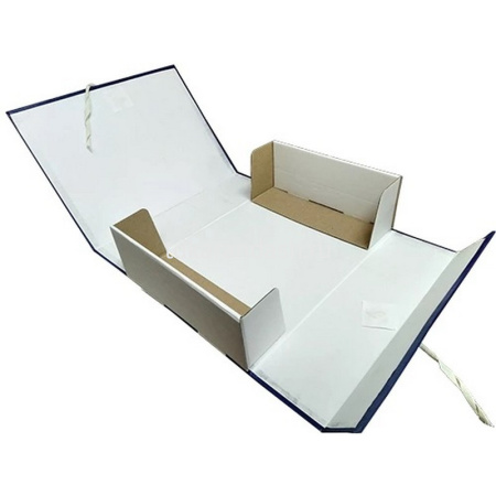 Папка архивная с завязками А4 150мм синяя бумвинил 128/741151 от магазина "Карандаш"