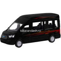 Машина "Ford Transit" черная, инерционная, металл 17,5см (свет, звук, откр.двери) JB1251272 от магазина "Карандаш"