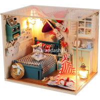Конструктор "Румбокс. Кукольный домик" 16х16х13 см, 1 этаж (пластик, дерево, свет)  Y9773-19 от магазина "Карандаш"