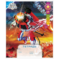 Тетрадь А5 12л клетка "Стальные стражи" 4D на скобе мелованный картон 5 дизайнов 12Т5В1/046655 от магазина "Карандаш"