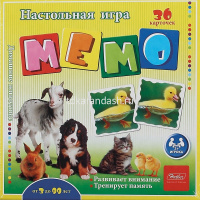 Игра настольная "Мемо. Домашние животные" 36 карточек 36ИнМ_16920/048391 от магазина "Карандаш"